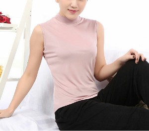 turtleneck sleeveless top