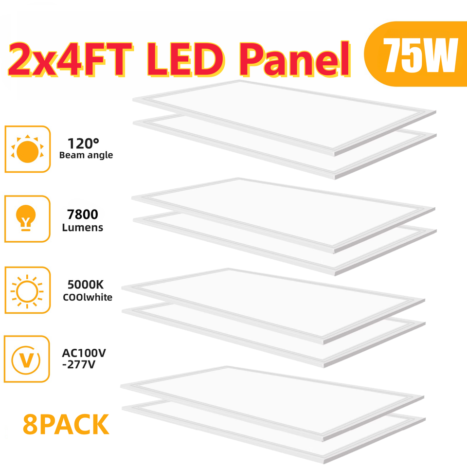 2x4 LED Flat Panel Light, 2x4 FT LED Troffer Lights Back-lit Drop ...