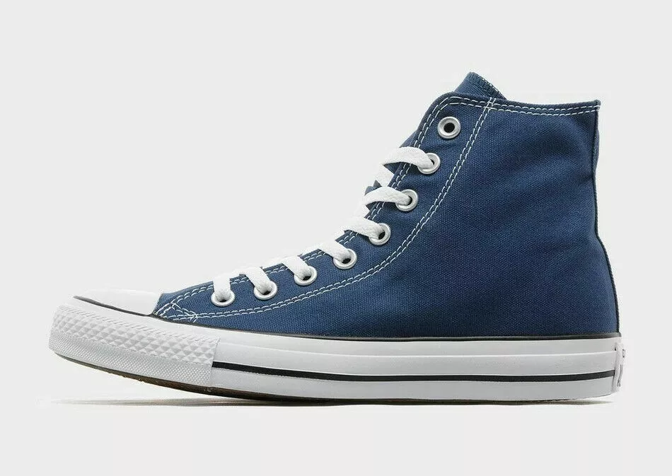 CHUCK TAYLOR ALL STAR HI CANVAS UNISEX TRAINERS NAVY UK 3,4,5,6 | eBay