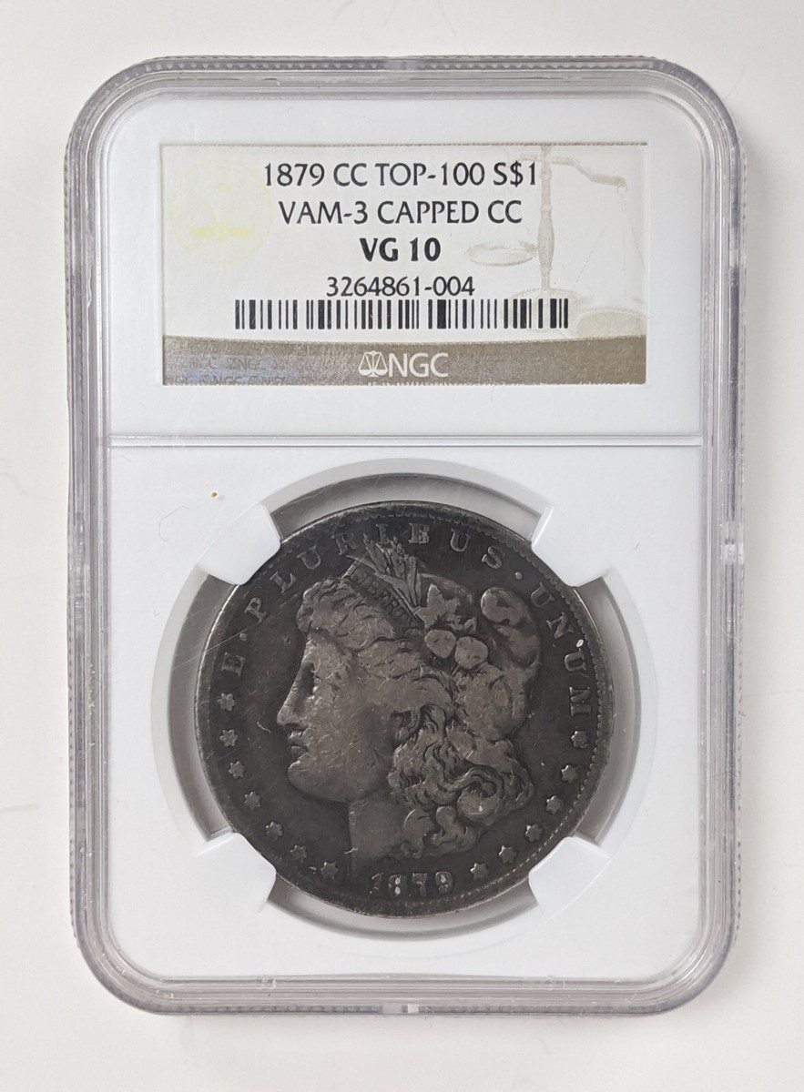 1879 Carson City CC Morgan Silver Dollar Slabbed VG 10 Top-100