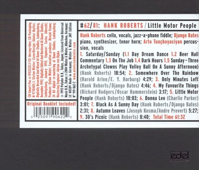 HANK ROBERTS LITTLE MOTOR PEOPLE NEW CD