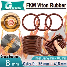 Metric Vitons Rubber FKM O Ring Seals 8mm Cross Section 59-400mm ID Brown o-ring