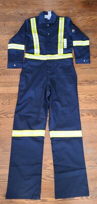 Rasco Fr Flame Resistant Reflective  Coveralls 7.5 Oz Navy New Mens Sz 40 x 34