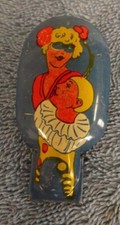 Vintage Metal Tin Noisemaker Clicker - Clowns