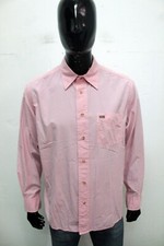 Napapijri Shirt For Men Size XL Pink Cotton Long Sleeve