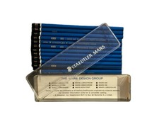 Staedtler Mars Pencils Lumograph 12 Pencils Plastic Box 3H 2886 4H 100