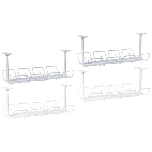 Set of 2 Draht Lagerregal Büro Kabelführungsfach Für Den Schreibtisch