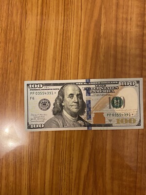 100 Dollar Bill Star Note Series 2017a Rare Great Condition Ebay