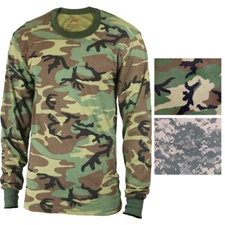 Kids Camo Long Sleeve T-Shirt Military Camouflage Tactical Boys Girls Army Tee