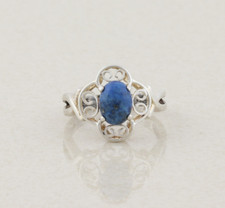 Sterling Silver Lapis Lazuli Ring Size 6 1/4