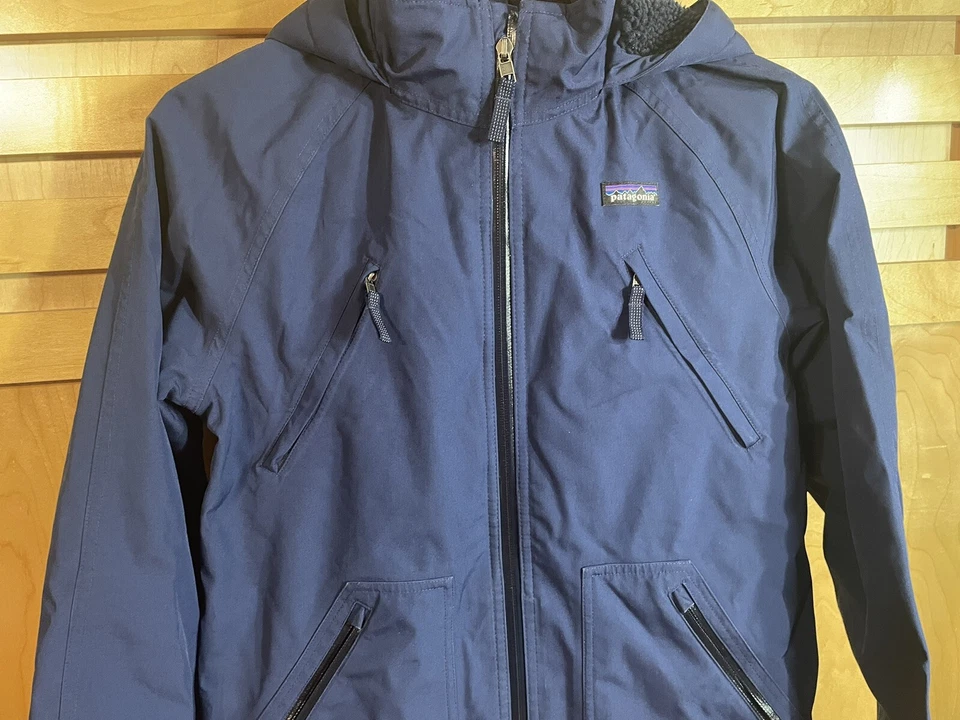 Chaqueta Patagonia Niñas Talla XL Cremallera Completa 4 Frontales Bolsillos Sherpa Aislada Con Capucha Foto 2 de 4