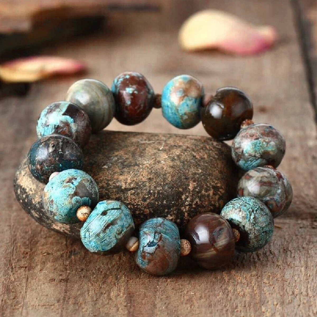 Jasper bead bracelet deals
