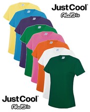 Just Cool Polyester Damen Mädchen Atmungsaktiv Wicking Athletic SPORTS T-Shirt
