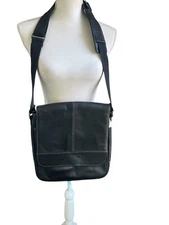 Kenneth Cole Reaction Laptop / Tablet/ Leather Flapover Messenger Bag Brown