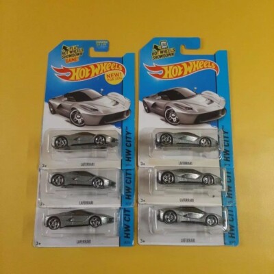 lot of 6) Hot Wheels FERRARI LaFERRARI Silver HW CITY Limited Rare