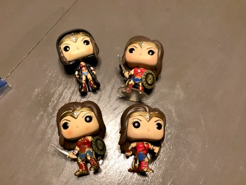 Lot of 4 Funko Pop Wonder Woman vinyl figures