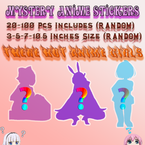 Mystery Anime Sticker Pack Cute Girl Lewd Nsfw Hot Cat Girl - Picture 1 of 1