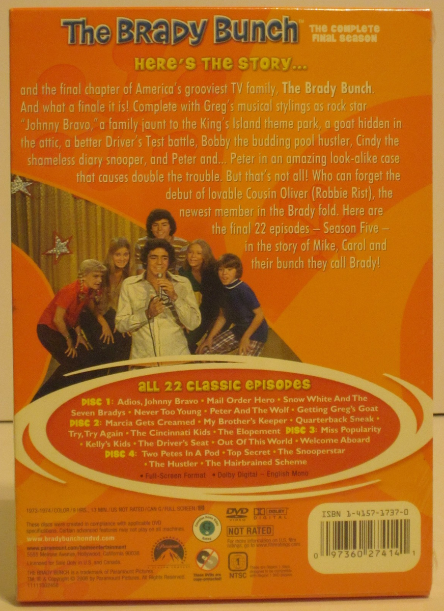 The Brady Bunch - The Complete Fifth Season (DVD, 2006, 4-Disc Set