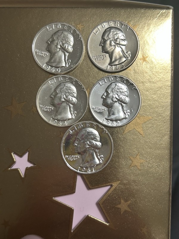 Silver Quarters 1960-1969 Random Five Coins