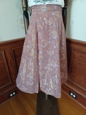 Vintage 1970s Iram Rose Metallic Rainbow Lurex Paisley Hippie Fairy Wrap Skirt