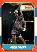 1986-87 Fleer Basketball #122 Gerald Wilkins Rookie Card RC. rookie card picture