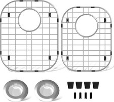 2Pack Sink Protector Grid 13"X16"And 11.2"X14.5", 304 Stainless Steel Sink Prote