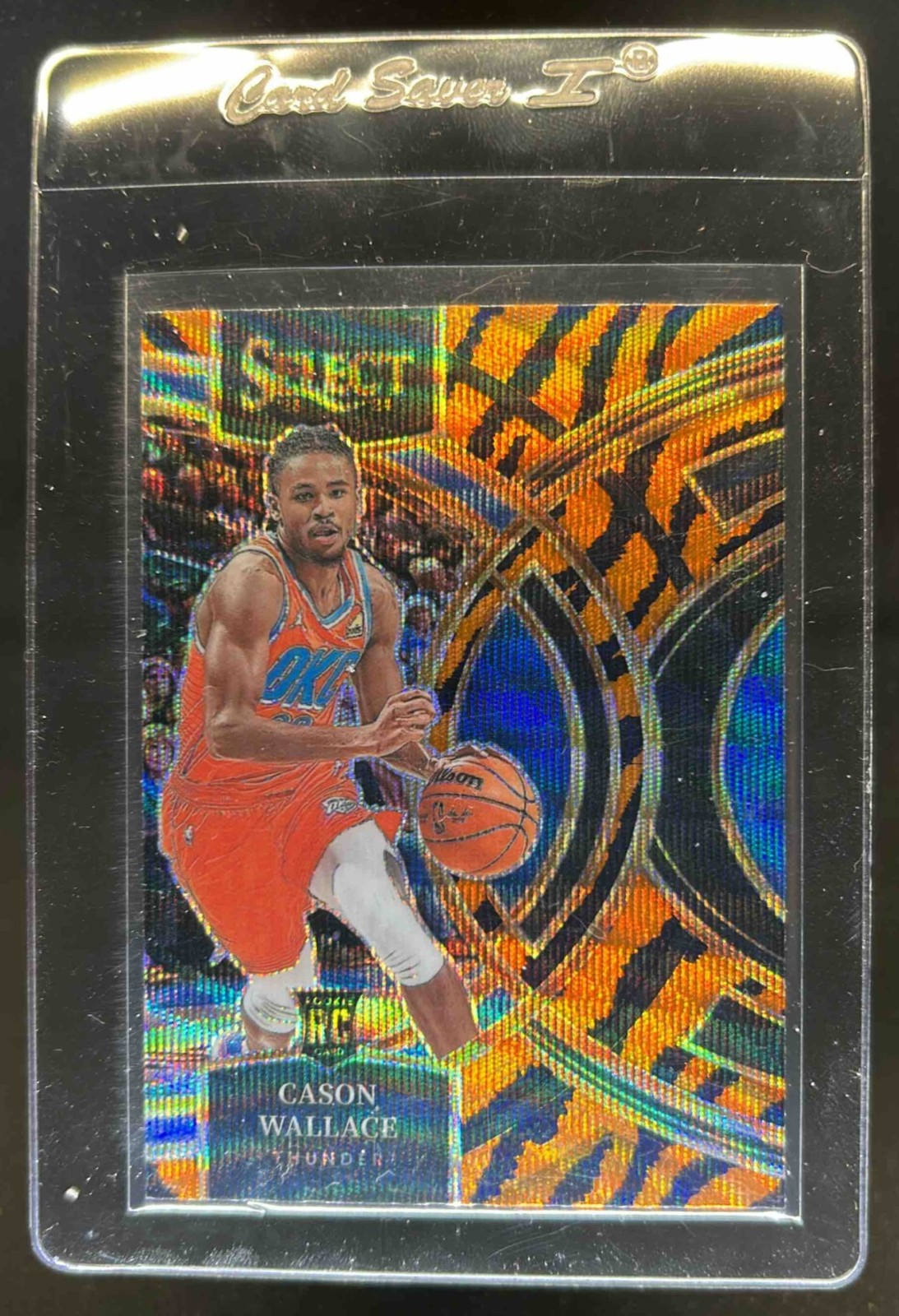 2023-24 Select Cason Wallace RC SSP Tiger Prizm Premier Level #103 Thunder