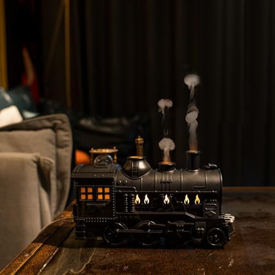 300ml Train Design Diffusor für ätherische Öle mit Flammeneffekt und Luftbefe