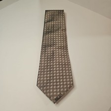 Claiborne 100 Silk Geometric Tie - Made In USA