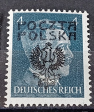 Local Poland 1945 overprint Polska Poczta MNH