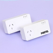 2x NetComm Foxtel NP511 500Mbps Wireless PowerLine Ethernet Network Adapters