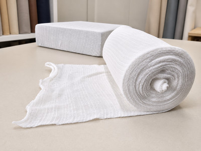 Premium weiße Stockinette Stoffrolle - perfekt zum Kissenwickeln, Polstern