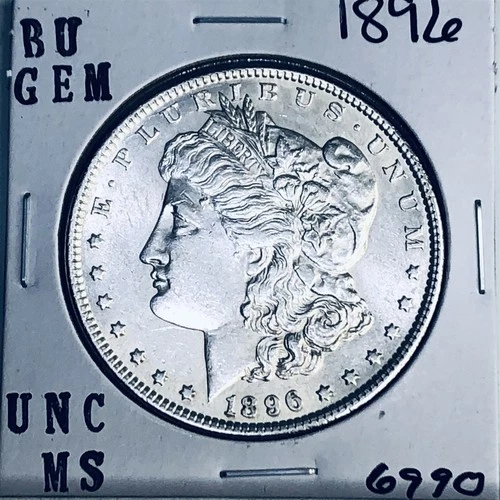 1896 BU GEM MORGAN SILVER DOLLAR UNC MS+++ U.S. MINT RARE COIN 6990