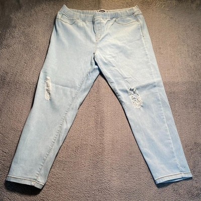 Pep&Co Jeans Damen UK 20 Blau Tapered Denim Freizeit Distressed