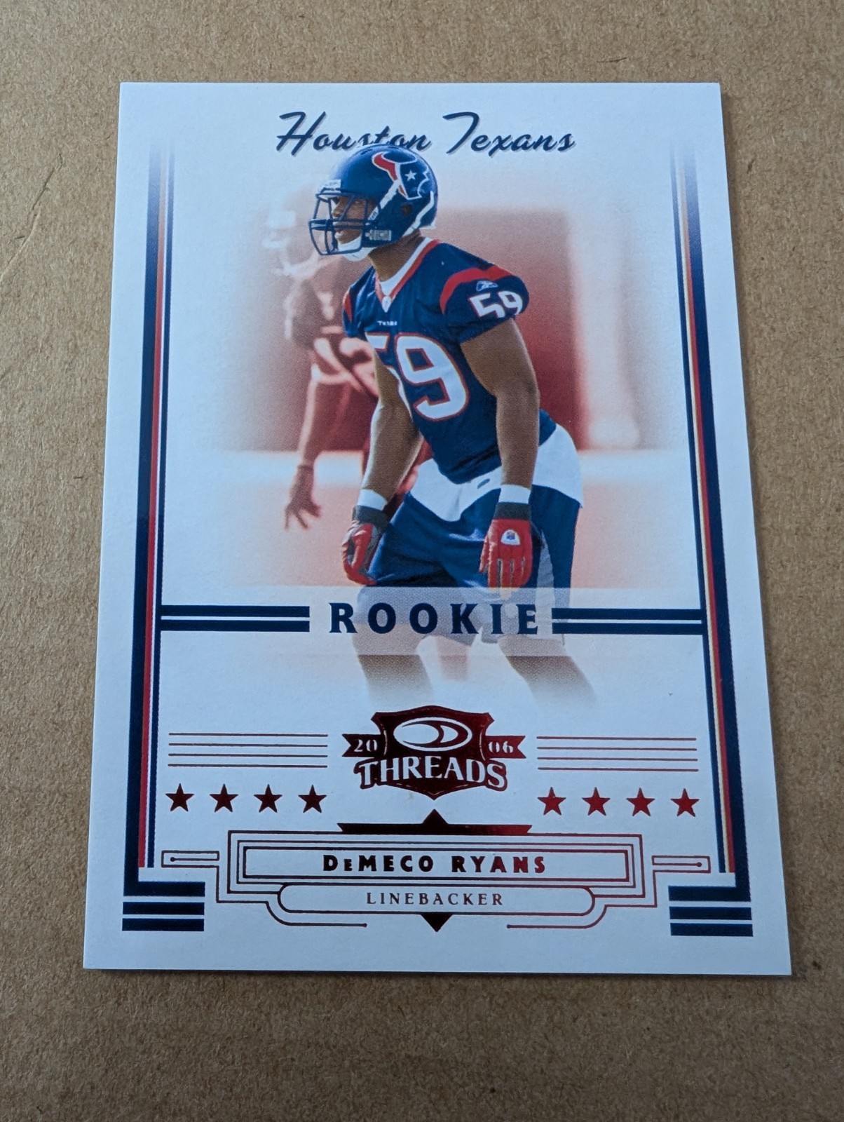 DeMeco Ryans Donruss Threads #198 Retail Red