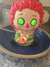 Vintage Raggedy Ann Small Ceramic Night Light Japan Marble Ball