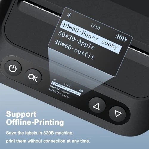 Bluetooth Thermal Label Printer 320B with Barcode Printing for Easy Labeling