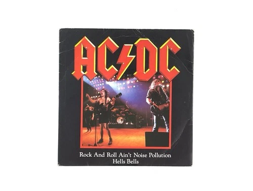 AC/DC Rare Rock and Roll Ain’t Noise Pollution / Hells Bells 7” Vinyl UK Import