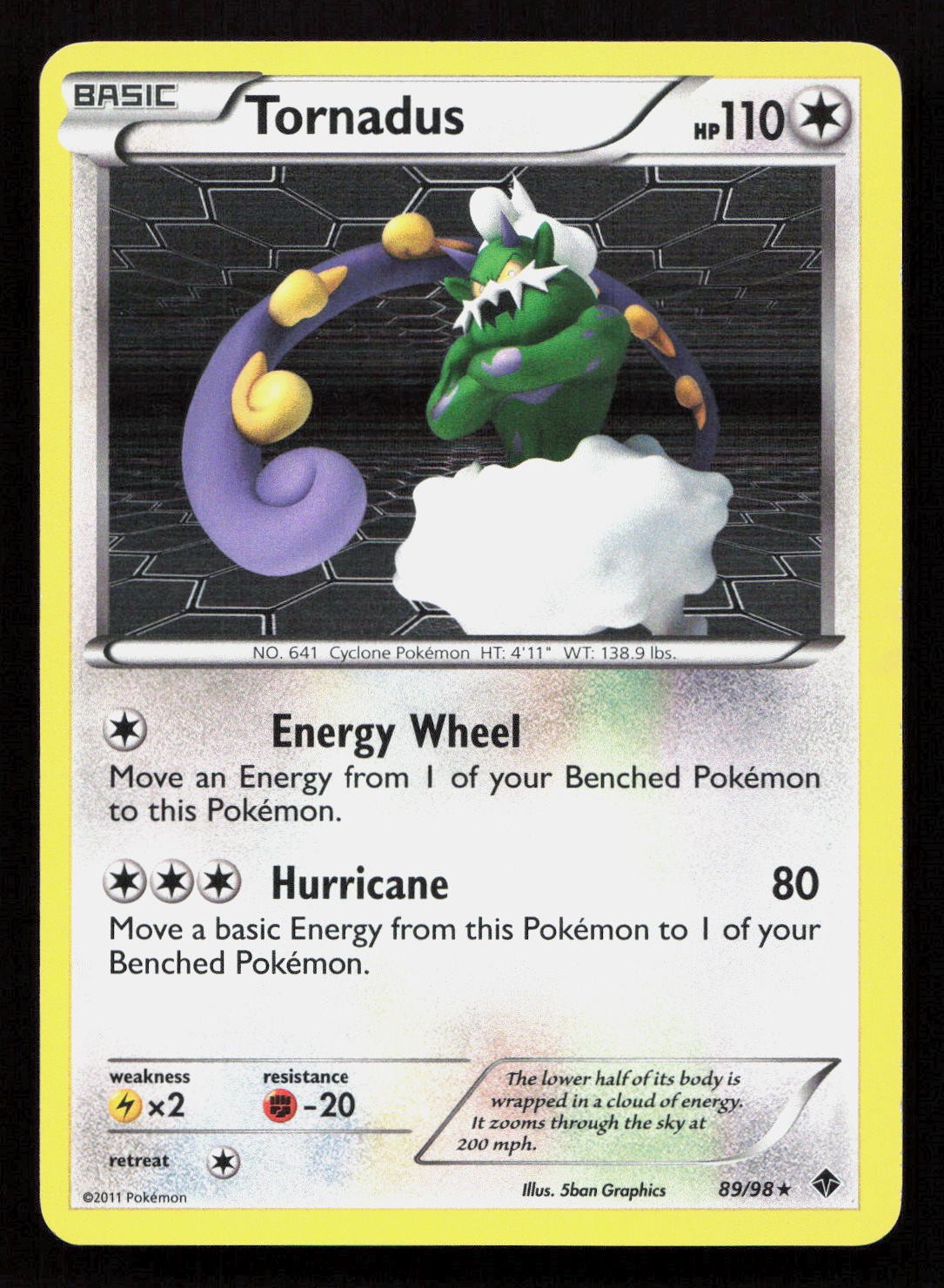 TORNADUS 89/98 Pokemon EMERGING POWERS Holo