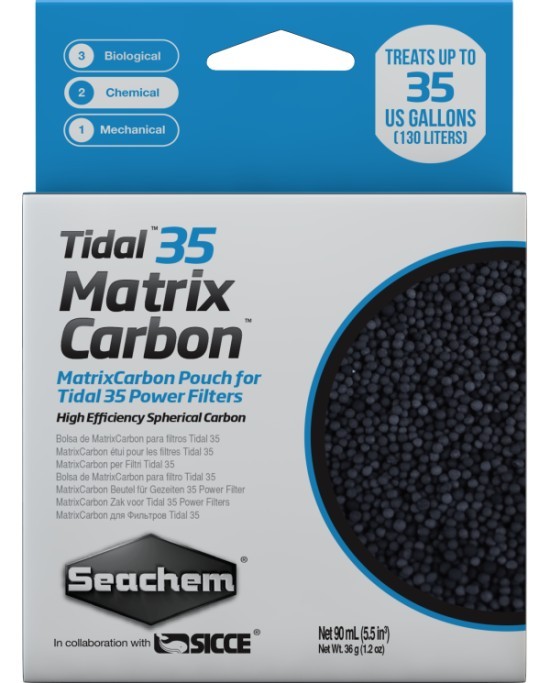 Charbon actif Seachem Tidal 35 Matrix Carbon 90mL média filtrant Réf. 6535