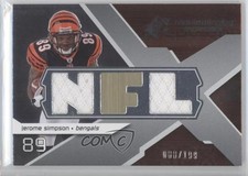 2008 SPx Dual Jersey NFL Letters Numbered to 199 /199 Jerome Simpson #RM-SI 0j6