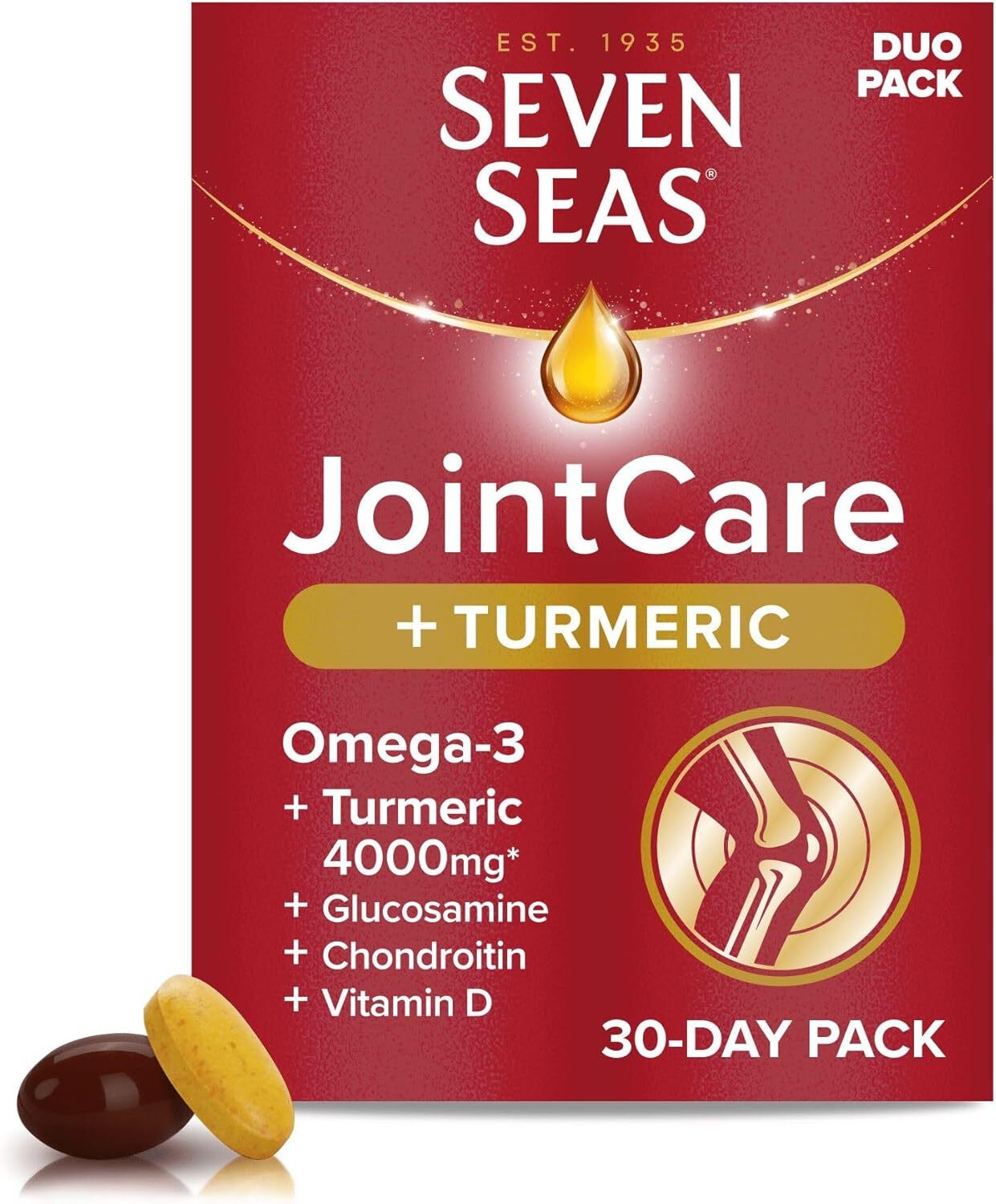 Seven Seas JointCare Omega-3 and Turmeric 30 tabs+30Caps, 4000 mg = 60 Packs - Image 11