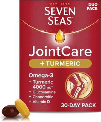 Seven Seas Omega-3 & Kurkuma Ergänzung - 30 Tage Duo Pack