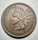 1870  INDIAN CENT  VF/XF DETAILS   KEY DATE  #1229