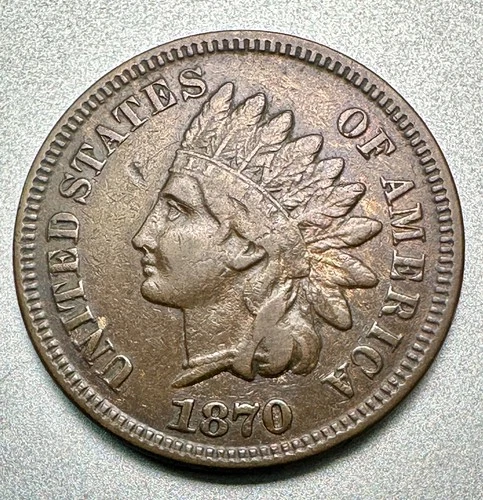 1870  INDIAN CENT  VF/XF DETAILS   KEY DATE  #1229