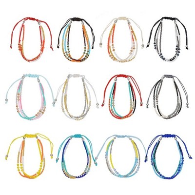 Beaded Braided Bracelet Women s Fashionable Temperament Adjustable Bracelet