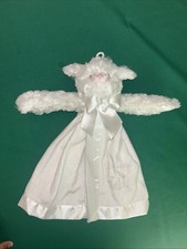Bearington Baby Lamb Plush/satin Security Blanket Blessed Cross Lovely