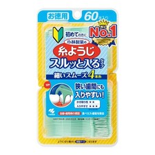 Dental floss, easy-slide type, 60 pieces, set of 2