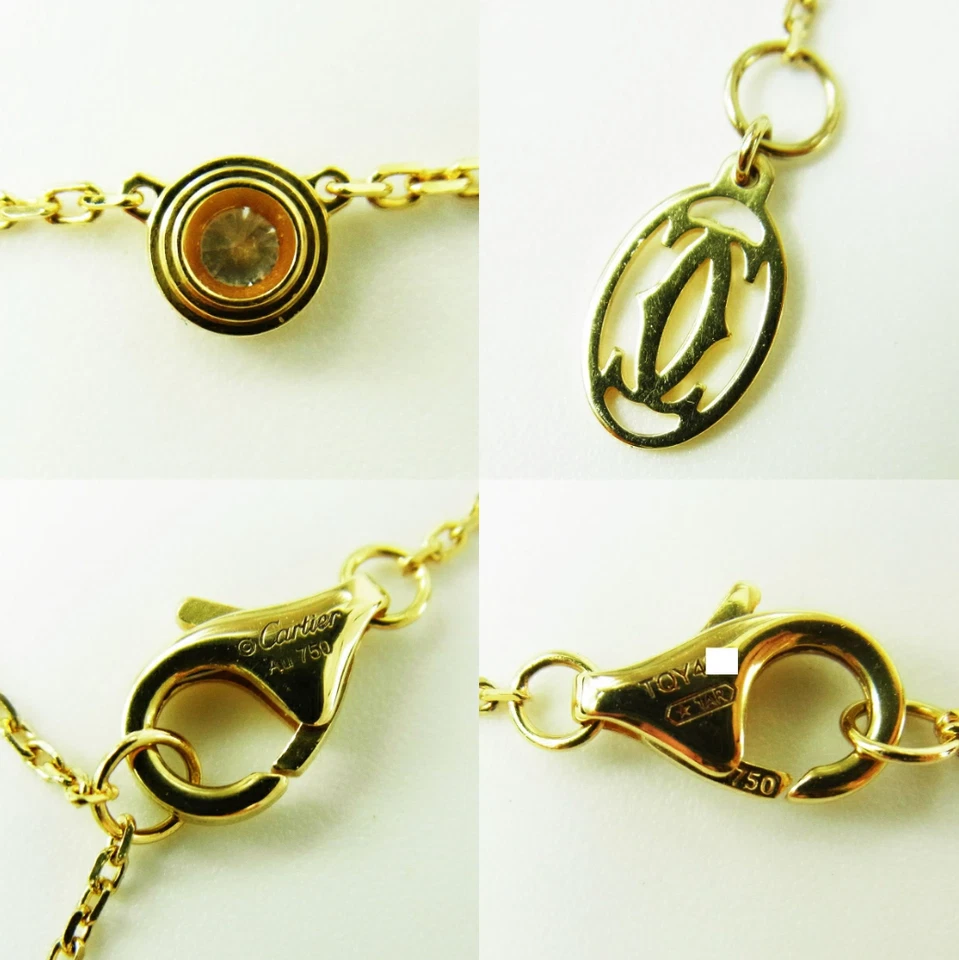Auténtico collar Cartier de diamantes Damour Legers 16" oro amarillo 18k con caja Foto 3 de 4