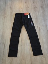 NEW Levi's 505 Regular Fit Jeans Mens 32x34 Black Straight Leg 100 Cotton NWT